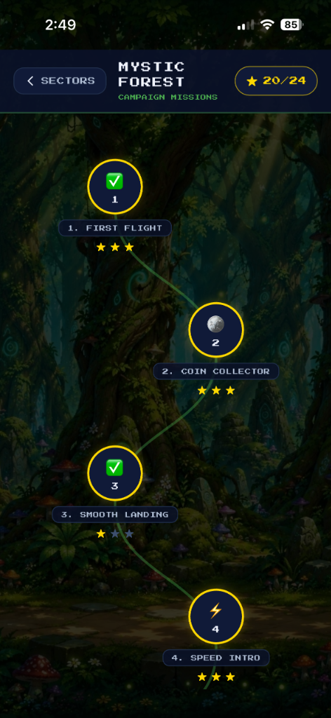 Flappy Flight Campaign Missions Trail